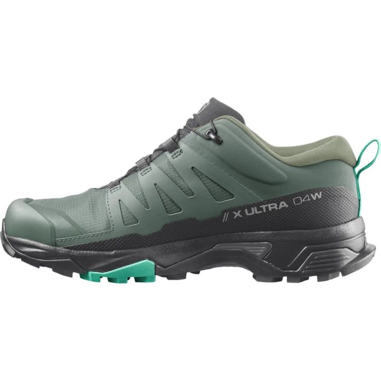 Green / Black Salomon X Ultra 4 GTX Women's Hiking Shoes | IE WK5716